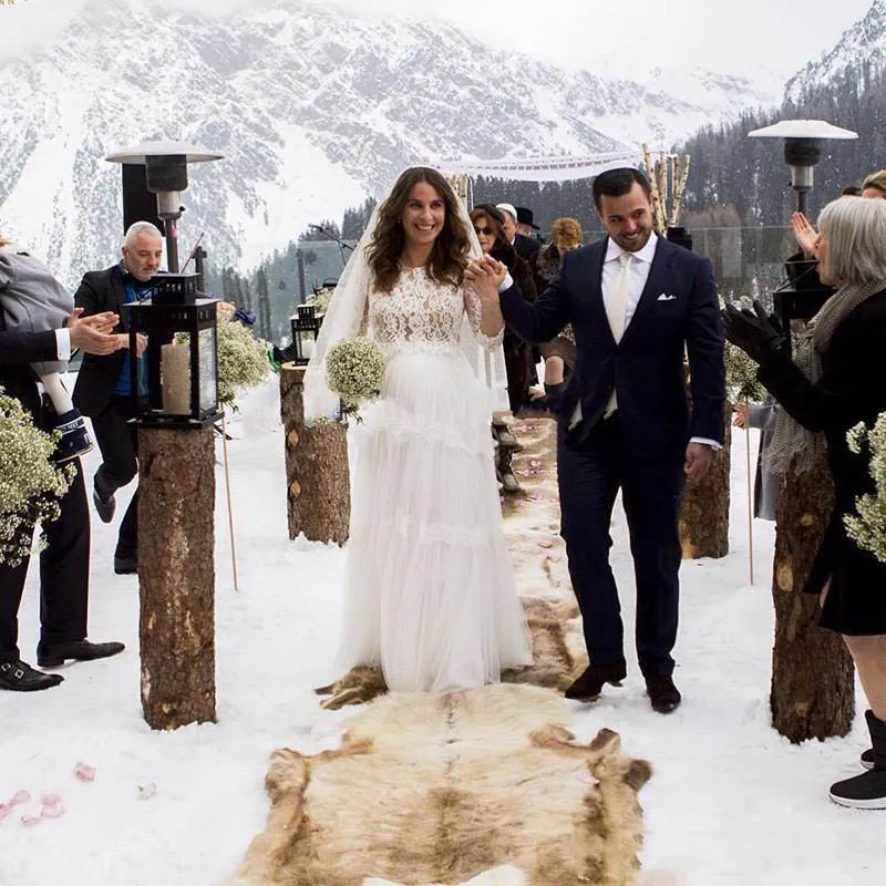 Superbes femmes enceintes robes de mariée de maternité 2018 été dentelle manches longues robes de mariée sur mesure, plus la taille une robe de mariée en ligne