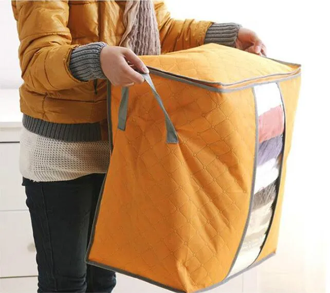 비 짠 퀼트 보관 가방 접는 의류 담요 베개 언더 베드 침구 정리 상자 케이스 홈 옷장 보관 가방