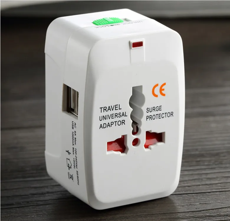 Portable Worldwide Power Plug Adapter Universal Converter All in One International Out of Country Travel Charger for Wall Input in3070343