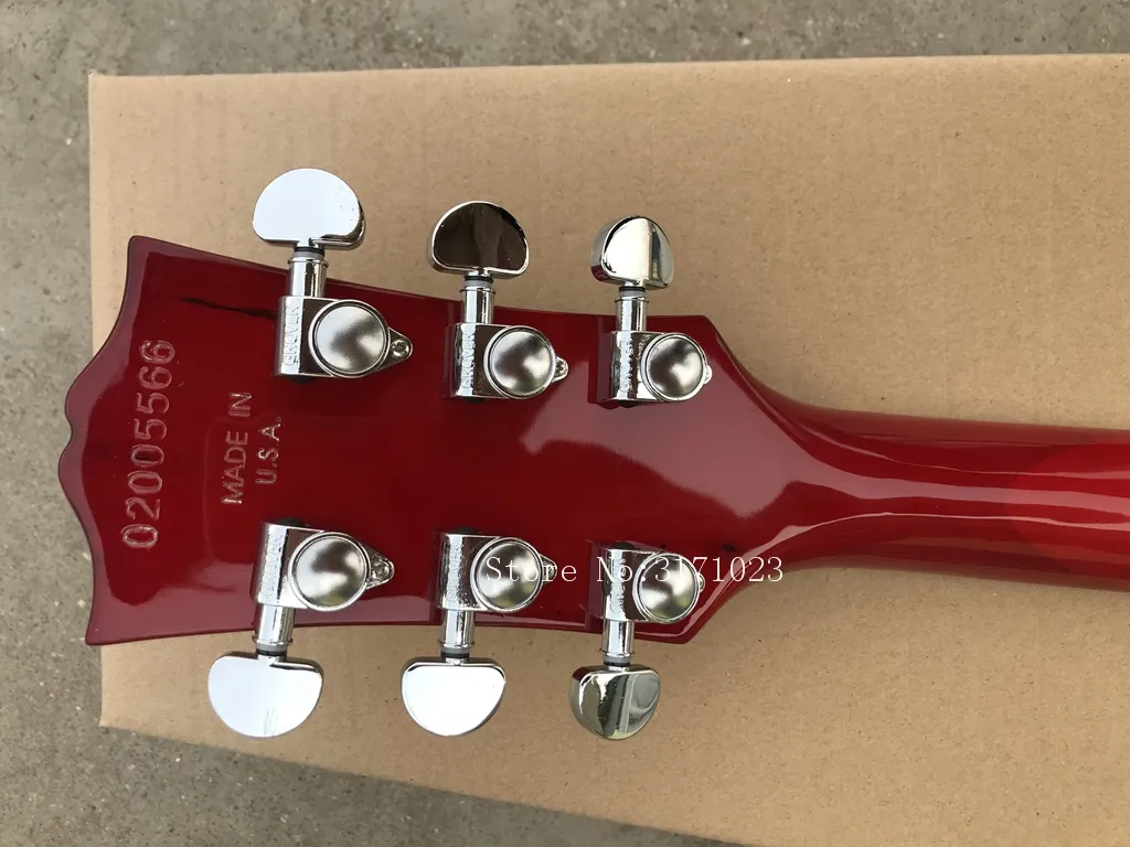 Cherry Burst ACE 3 captadores canhotos guitarra elétrica corpo de mogno OEM China Guitars1848040