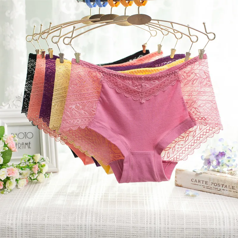 Ladies' Breathable Top Quality Colorful Cotton Panty Hot Sale Women  Underwear Plus Size Panties