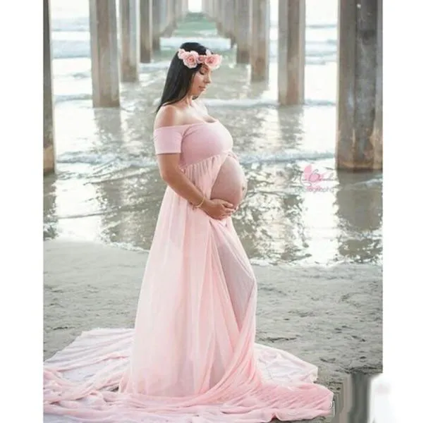 comfortable women039s maternity comfortable maxi dress maxi long dress for pregant po shoot party dress3906002