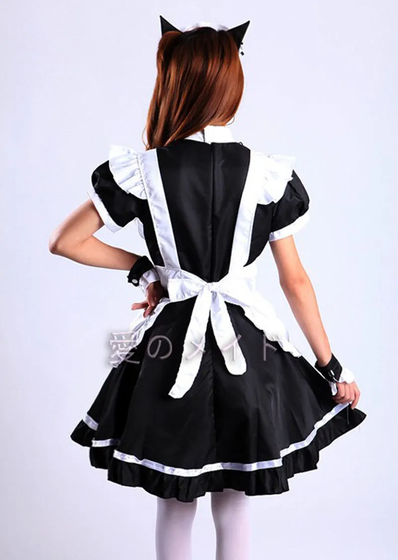 Disfraz clásico de sirvienta francesa, bonito vestido de niña Lolita, trajes de juego de rol para Fiesta Temática, disfraz de Halloween, vestido elegante