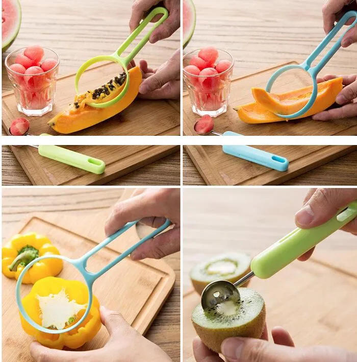 NEW 2 In 1 Multifunction Kitchen Fruit Salad Tools Vegetable Fruit L