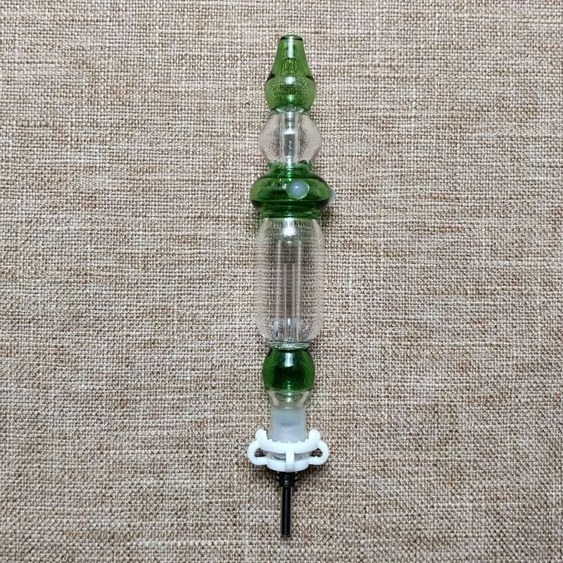 Keck Klip Titanyum Nail Cam Bong Nector Toplayıcı Mini Su Boruları 10mm Ortak Petrol Kuyuları NC10-10 ile Küçük Nector Koleksiyoncular Setleri