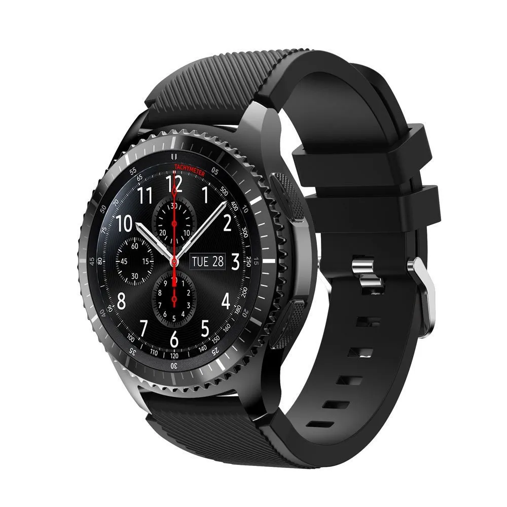 Nieuwe vervangende polsband Polsband Silicon Strap Sluiting voor Samsung Gear S3 Smart Watch Bands Bracelet9246424