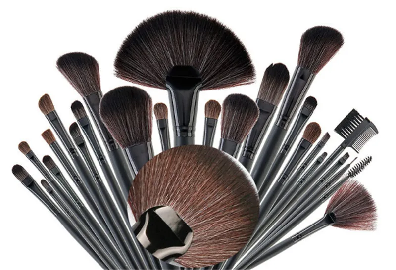 New Makeup Brushes Makeup Tools Professional Brush sets Horse Hair Black High Quality DHL shipping+Gift