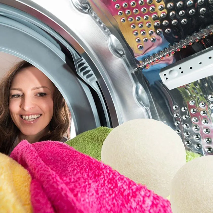 Wool Laundry Balls for dryer washing machine Premium Wool Dryer Balls Reusable Natural Fabric Softener 6CM