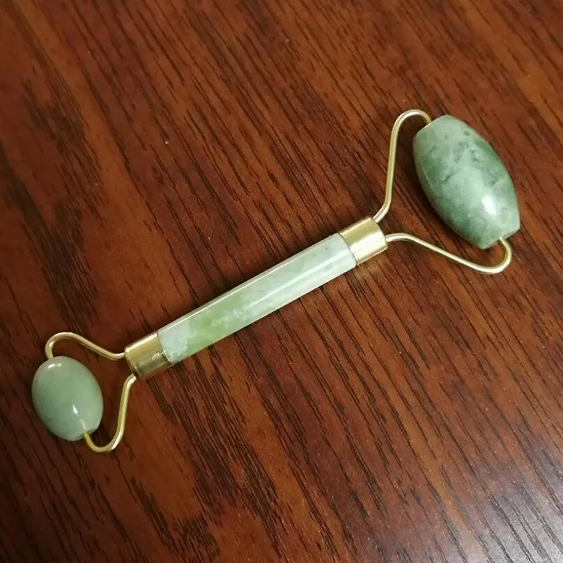 Naturalny Jade Roller Twarzy Cienka Masażysta Jade Facial Beauty Massage Tool Ciała Relax Tool