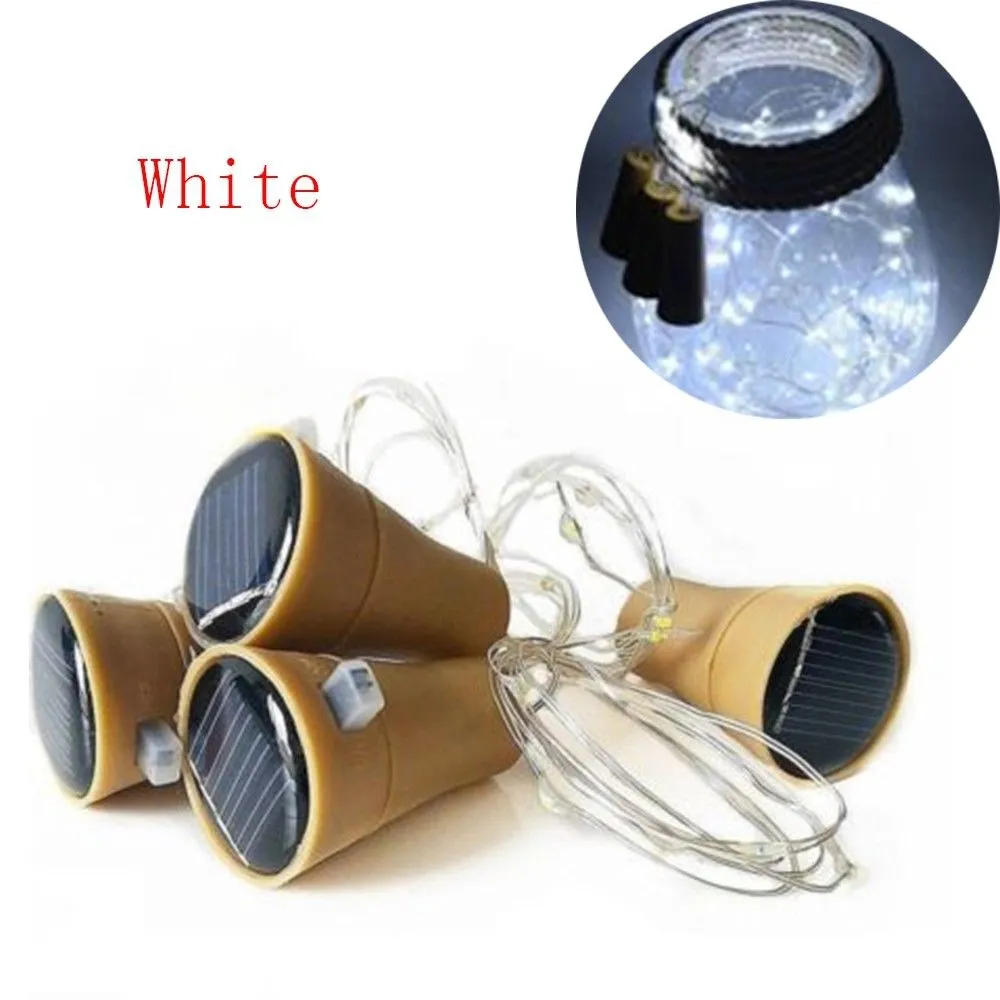 1m 10 LED Cork Shape String Fairy Night Light Wine Bottle Lamp Battery Solar