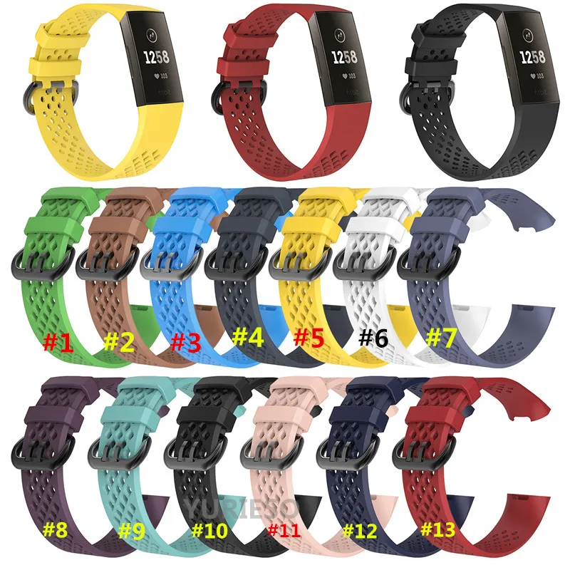 Correa colorida para Fitbit Charge 3, correa deportiva de silicona para pulsera Fitbit Charge3, pulsera inteligente, Accesorios inteligentes