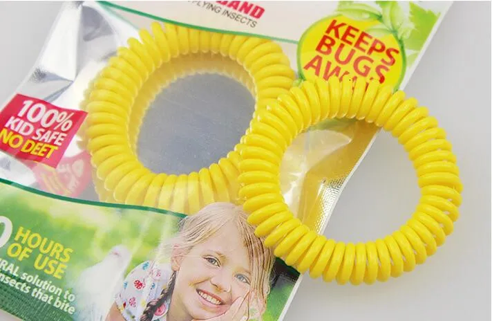 Big Discount Mosquito Repellent Bracelet Stretchable Elastic Coil Spiral hand Wrist Band telephone Ring Chain Anti-mosquito bracelet