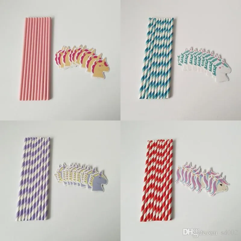 Unicorn and Dragon Paper Straws – Party Snobs