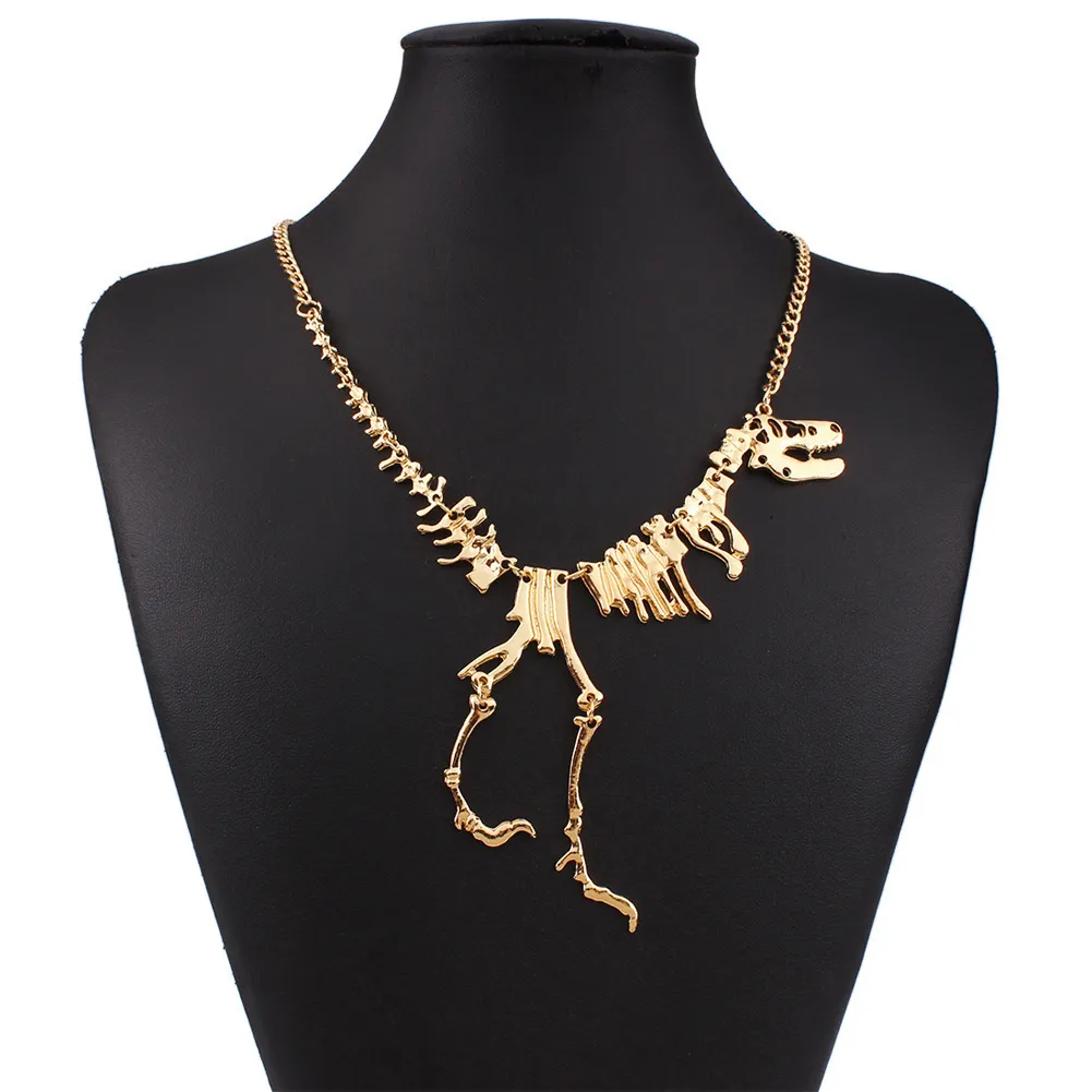 Save Big on Bulk Dinosaur Bone Necklace Dinosaur Skeleton Necklace Funky  Tyrannosaurus Rex Pendant Silver Color Gothic Punk Style Bone Necklace For 