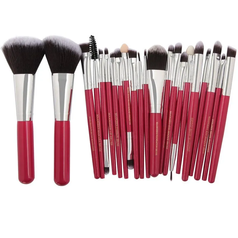 MAANGE Pro 22 pièces pinceaux de maquillage fond de teint cosmétique poudre Blush fard à paupières Eyeliner lèvres beauté maquillage brosse outils Maquiagem 50 ensemblesDHL