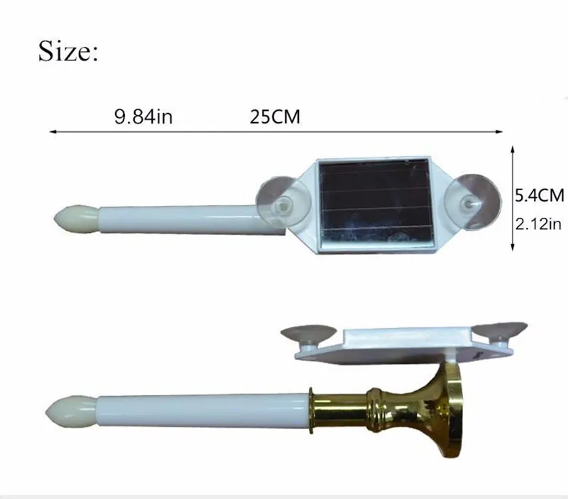 SOLAR PROPED LED -glödlampa Ljusljus med panelfönster väggdekorativ belysning på fönster modeflick ljus 2 lägen vara blinka