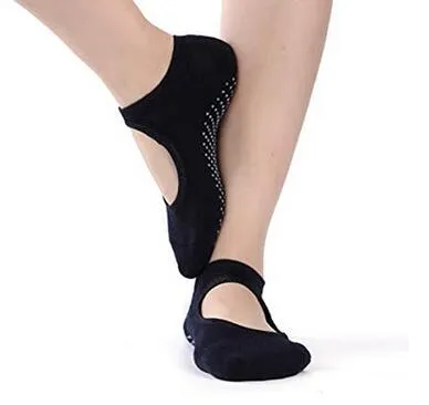 Calzini da donna Yoga Grip Barre Pilates Balletto Calzini da ballo Antiscivolo Skid Cotone Caviglia Scarpe con punta sportiva Taglia unica 5-10 12 paia