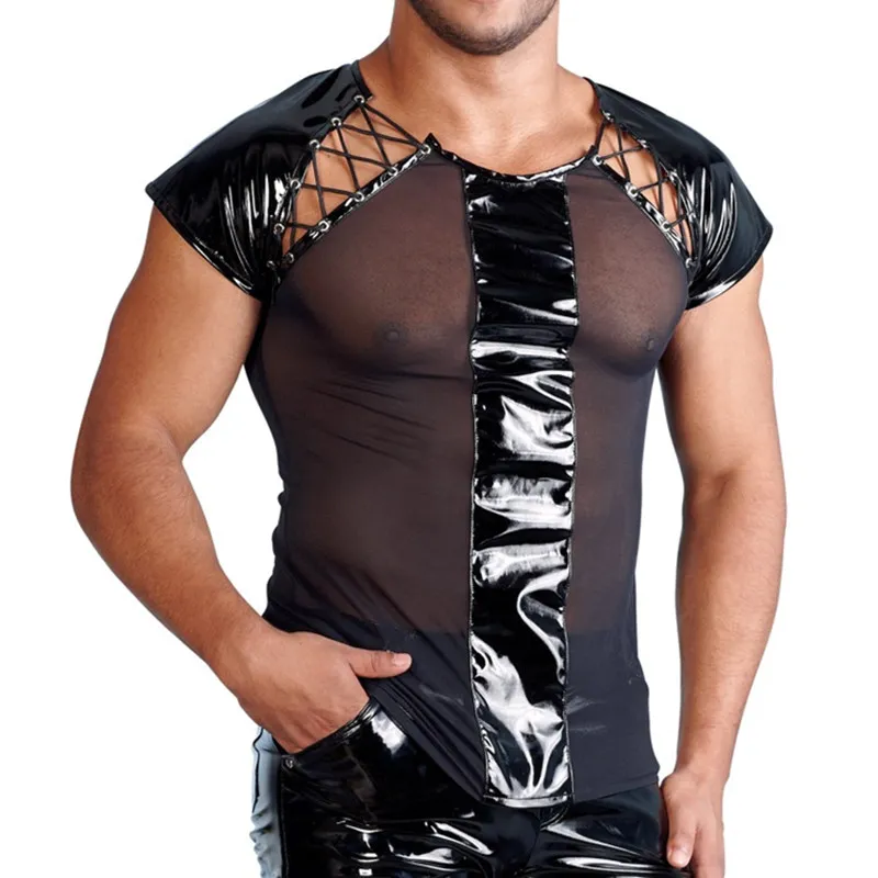 2018 New Sexy Costume For Men Gays Exotic Tanks Male Flirt Lingerie DS Apparel Adult Night Club