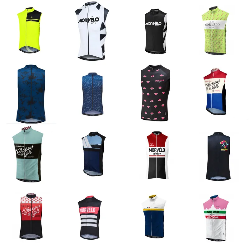 Morvelo Team Cykling Ärmlös Jersey Vest Man 2018 Ny cykel Utomhus Högkvalitativ Mountainbike Sportkläder Ropa Ciclismo C2219