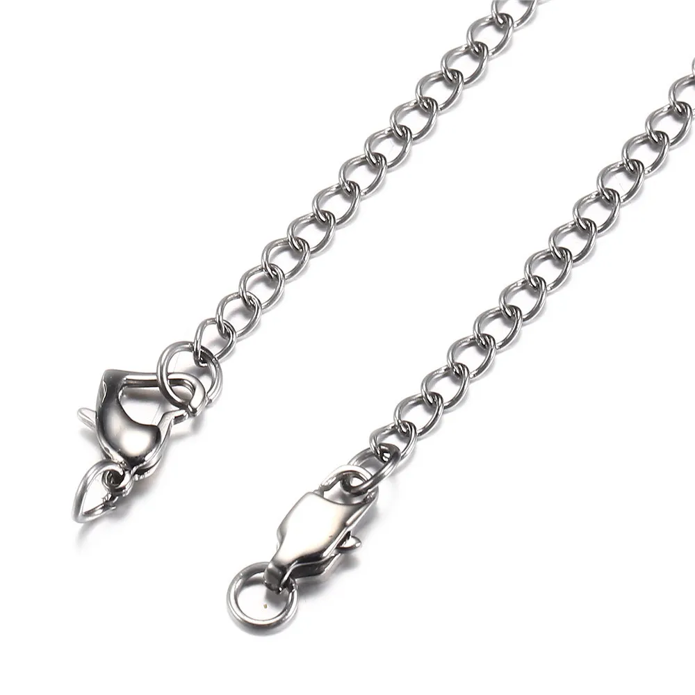 5cm Extended&Extension chain with lobster Clasps Jewelry Chains/Tail Extender Chain Drops With buckle for DIY Findings