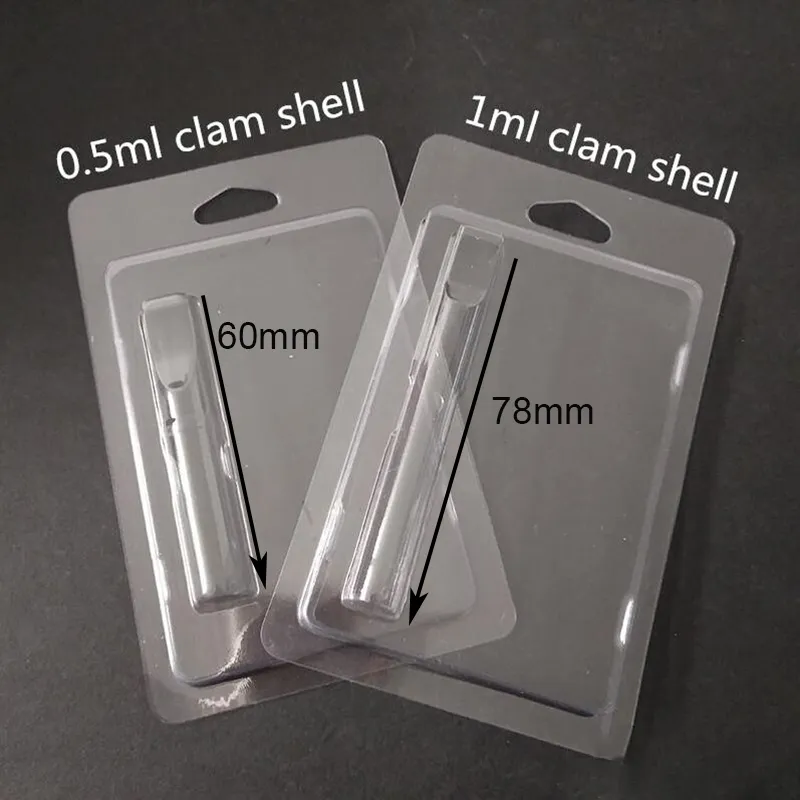 Plastic Packaging Accessories For All 0.5ml/1.0ml Cartridges G2 510 Thick Oil Atomizers M6T Retail Clam Shell Blister Packaging Box 