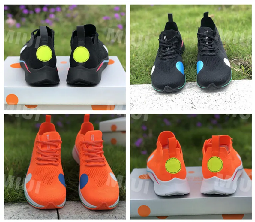 2018 أورانج Zoom Fly Mercurial الرجل والمرأة الاحذية أحذية رياضية سوداء AO2115 مع المربع الأصلي Zoom Zoom