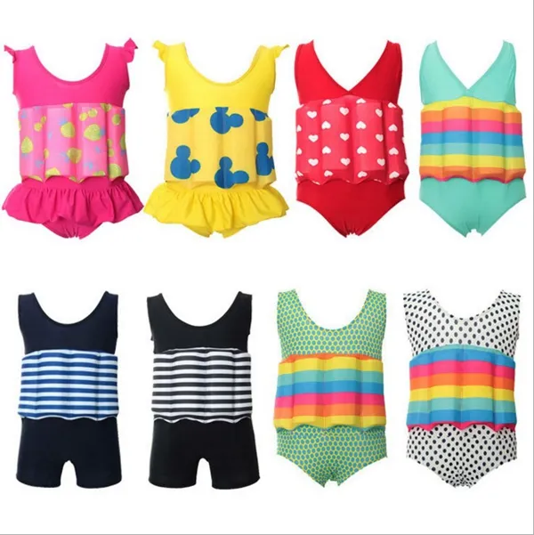 Hot sale toddlers baby boy girls buoyancy swimsuit removable float suit swimwear bathing suit free shipping