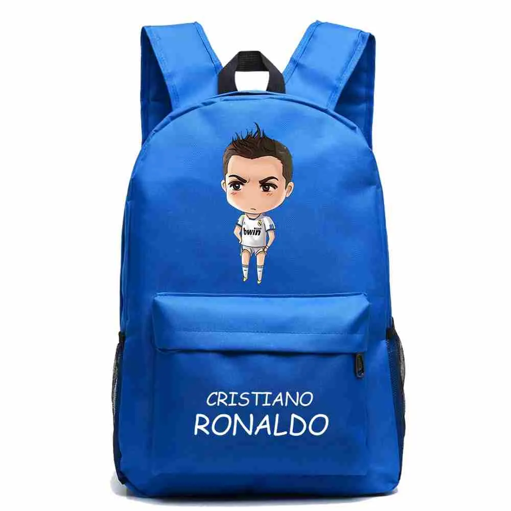 Mochila de lona de dibujos animados Cristiano Ronaldo para niño y niña, mochilas de fútbol, mochilas escolares para adolescentes, Mochila informal, Mochila Escolar