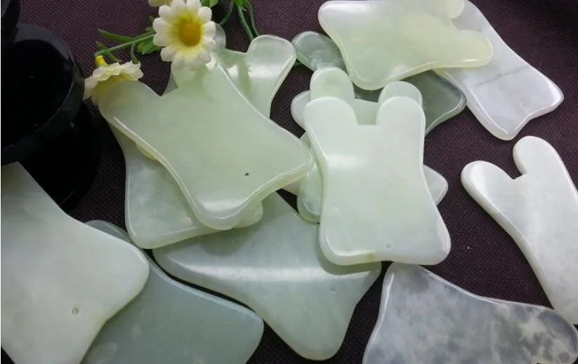 Modern Natural Jade Stone Guasha Gua Sha Board Square Shape Massage Hand Massager Relaxation Health Care Beauty Tool