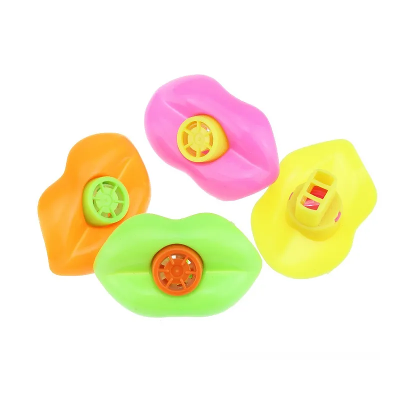 500pcs/lot Mixed Color Plastic Lip Whistles Kids Birthday Party Supplies Gift Toys Christmas Party Toy Decoration