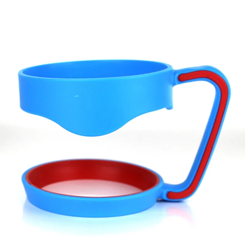 Bärbar Plast Svart Vattenflaska Muggar Kopp Handtag för 30 Oz Tumbler Cup Handhållare Fit Travel Drinkware