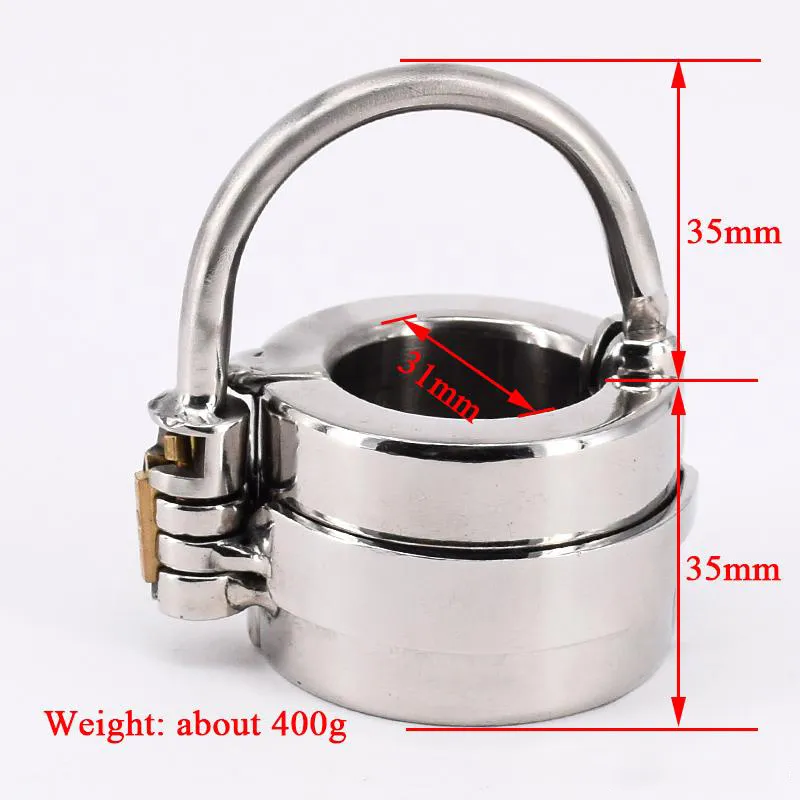 Mens Penis Ball Locking Devices Male Spiked Ball Stretcher Stainless Steel Bondage Metal Cock And Scrotum Rings Sex Toys2450022