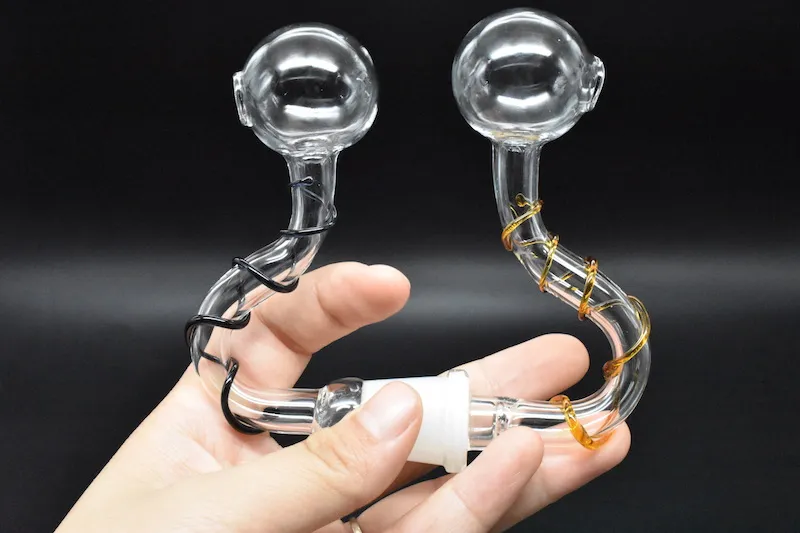 Nuovo pyrex vetro spesso bruciatore a nafta tubo tubi di vetro 14mm 18mm maschio femmina gorgogliatore bruciatore a nafta tubi di acqua gorgogliatore bong