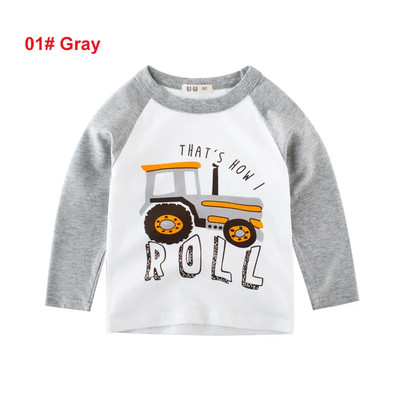 2 tot 8 jaar jongens vallen auto bedrukte Tees, kinderen herfst / lente mode tops, baby kinderen tiener boutique kleding, groothandel, 6AZB809TP-77