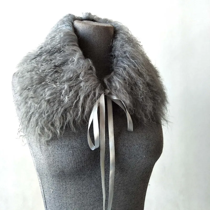 Sciarpa Regina In Pelliccia Sintetica In Nero - Goldbergh - Foto 3