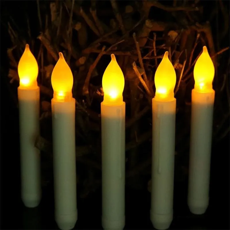 LED Light Bougie Candles Electronic Teaper Candle Bröllop Födelsedagsfest dekorera leveranser glödande i mörkret 2 7Ag FF