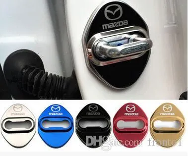 Car Styling auto door lock cover case Auto Stickers for Mazda 3 6 2 cx3 cx5 cx7 323 Door lock protector Car styling accessories