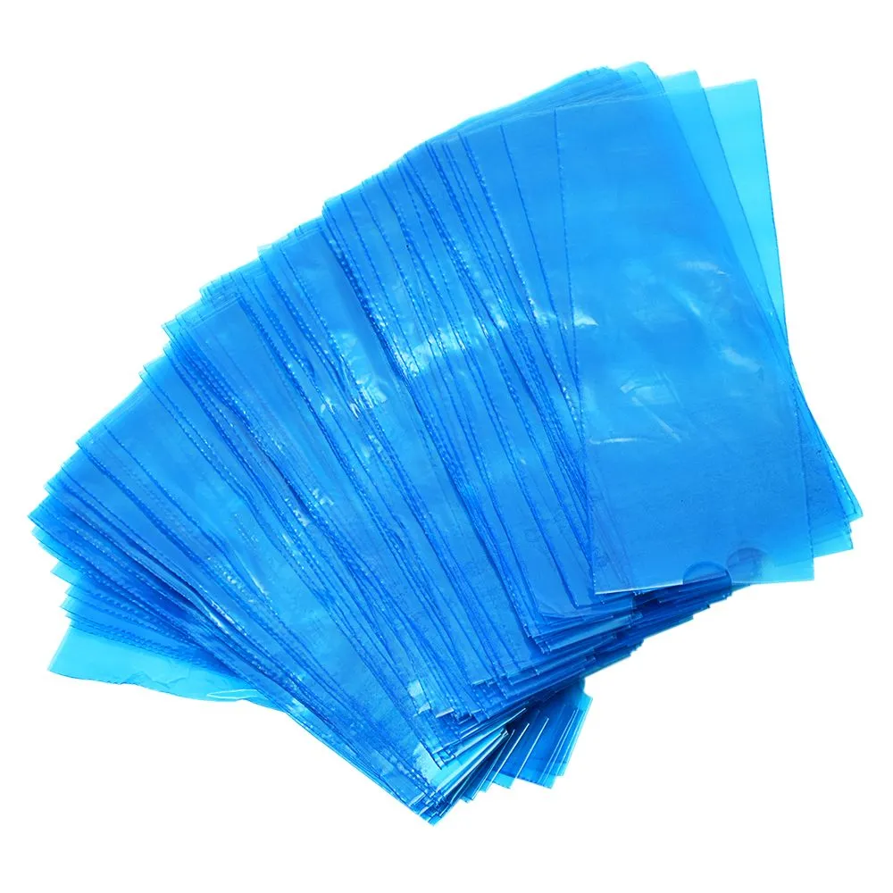 200st Safety Disponibla Hygiene Plastic Clear Blue Tattoo penna påsar Tatuering Maskin Pen Beklädnadssladd Hylsa Tatuering Pen5716652