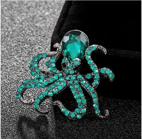 Gioielli Donia Kawaii cotopus Spilla Smalto brillante Esmalte Abbigliamento per animali Accessori Donna Spille Hijab Spilli Pinze Regalo