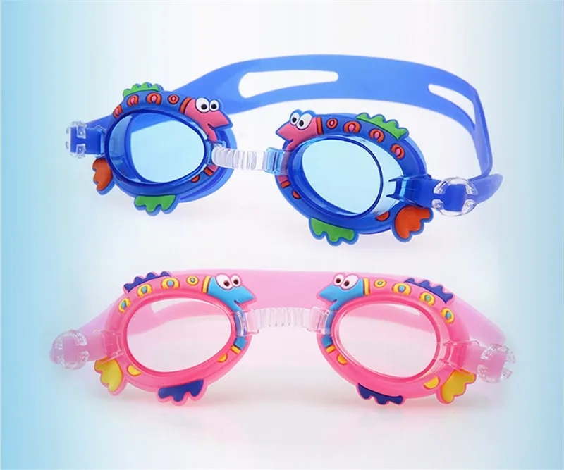 Mignon dessin animé enfants lunettes Anti-buée pour enfants garçons filles lunettes de natation Sports nautiques bébé lunettes Silicone miroir anneau 6bj Y