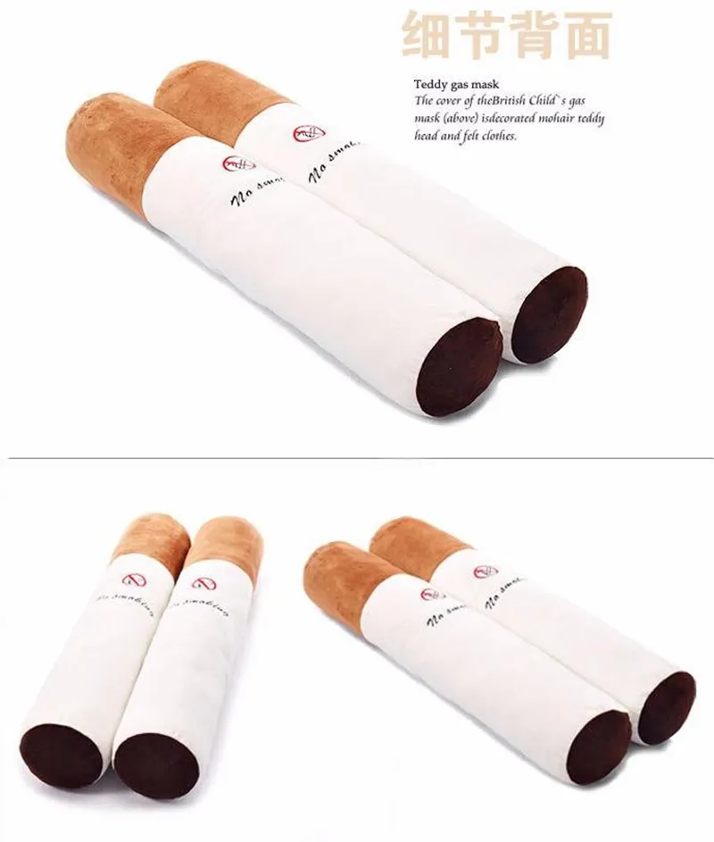 50 cm rauchendes zylindrisches Schlafzigaretten-Plüschkissen für Freund, Geburtstagsgeschenk, Plüschtier, kreative Deko LA050