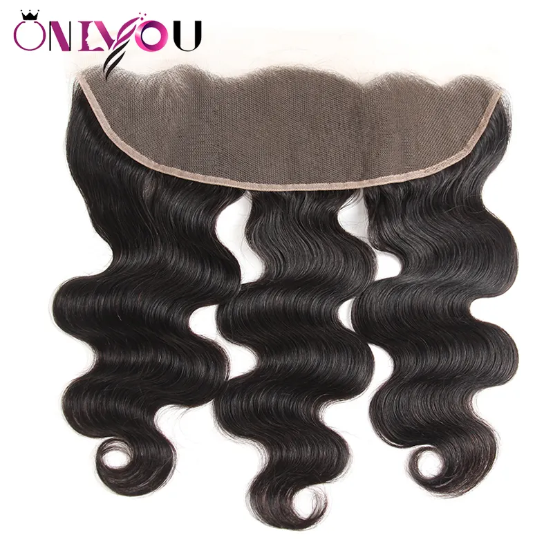 Peruvian Body Wave Bundles with Lace Frontal Brazilian Deep Wave Kinky Curly Virgin Human Hair Weave 3/4 Bundles with Frontal Weaves Closure