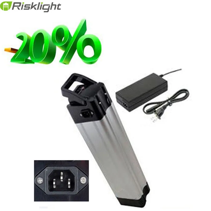 Batterie de vélo électrique 48V 14.5Ah de haute qualité sans taxe Silver Fish 48V 15Ah batterie Samsung avec boîtier en aluminium + chargeur