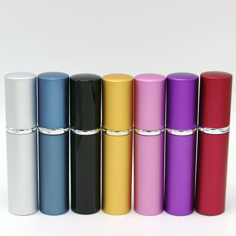 5ml Mini Spray Perfumy Butelka Dopasowanie Pusty Kosmetyczny Pojemnik Perfumy Perfumy Atomizer Aluminium Butelka