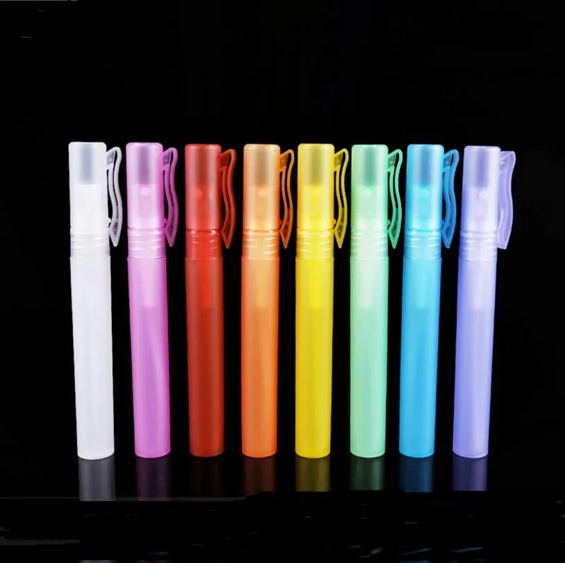 10 ml Seyahat Plastik Kalem Parfüm Sprey Şişeleri Boş Mini Doldurulabilir Konteynerler Atomizer LX1164