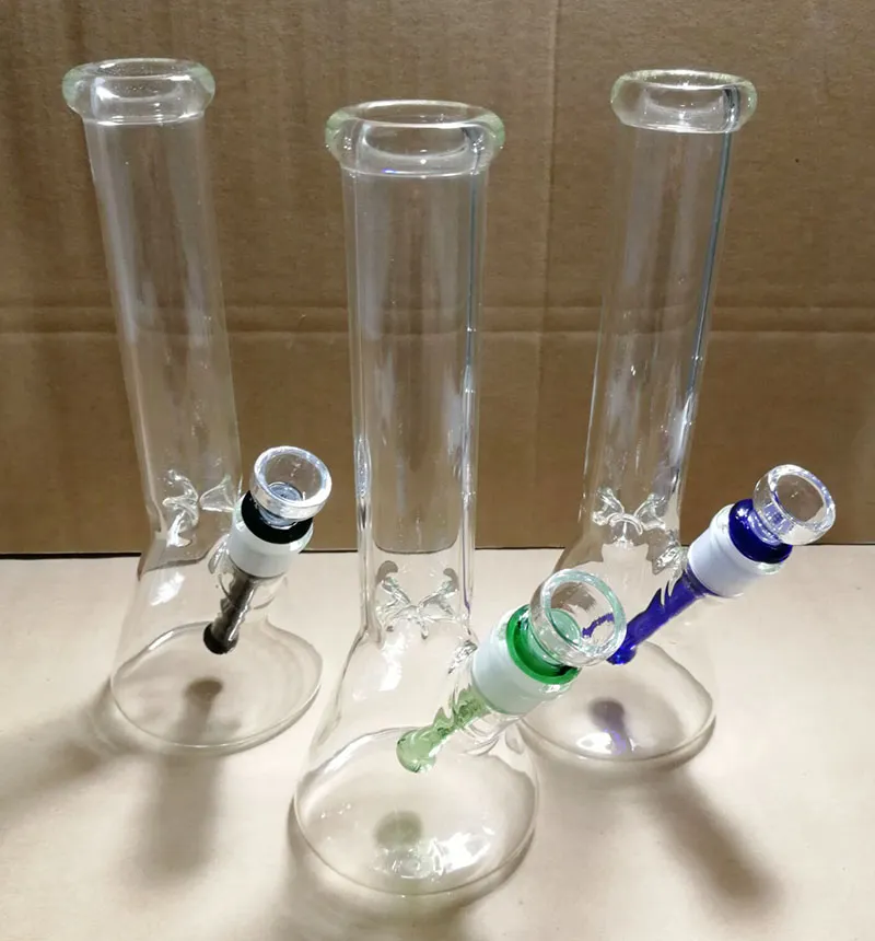 New pyrex borosilicate beaker bongs glass bong 10" Rasta water pipes oil rig 18.8mm joint headshop brand bongs glass pipe