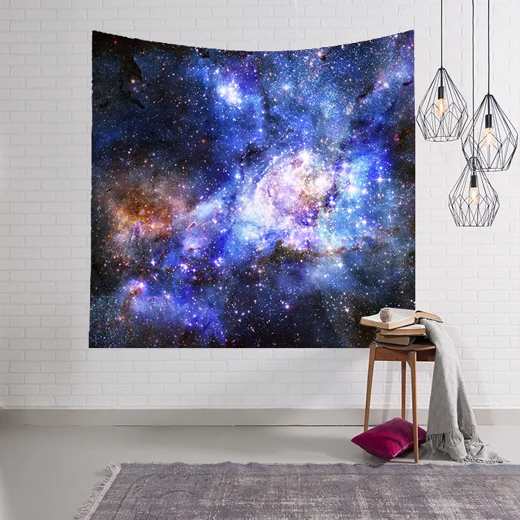 Lyngy galaxy tapeçaria espaço tapeçaria de parede para decoração de parede tapeçaria de tecido pendurado tapeçarias de parede 150200cm3339440