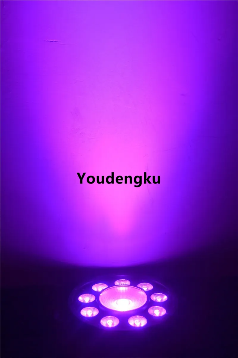 8 parça Yeni gelmesi düğün yıkama aydınlatma 9 + 1 RGB 3 in1 plastik LED düz par yıkama duvar LED sahne par ışık