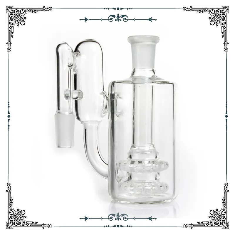 Capteurs de cendres déroulants Glass Recycler avec pomme de douche Capteur de cendres perc 14mm 18mm Capteurs de cendres déroulants en verre pour accessoires de bongs en verre