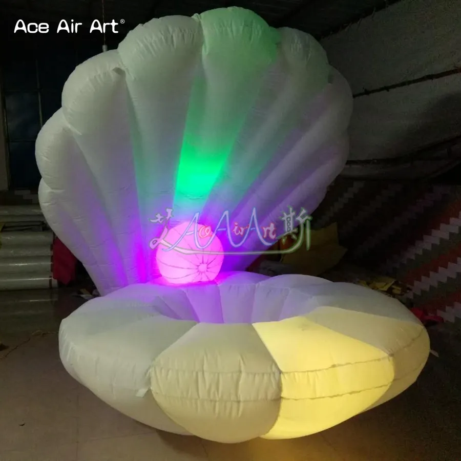 2022 Nowy przybył LED nadmuchiwany gigant morski nadmuchiwany klapka krabki do dekoracji ślubnej
